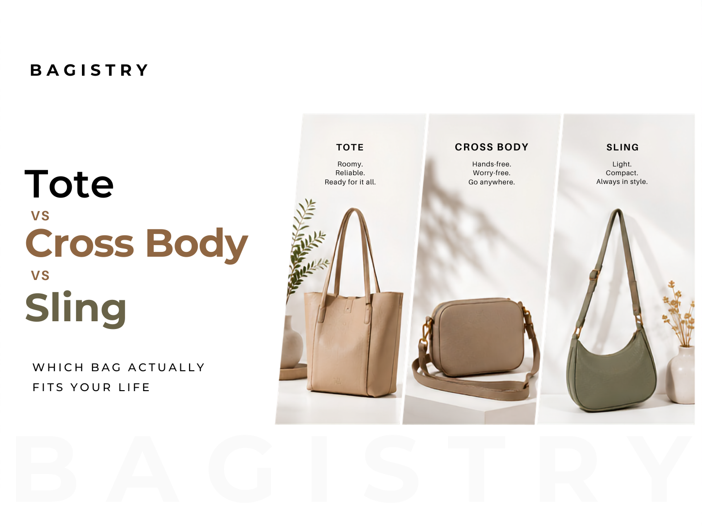 Tote vs Cross Body vs Sling: Which Bag Actually Fits Your Life