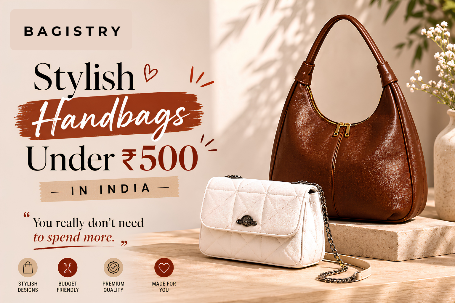 Stylish Handbags Under 500 in India - You Really Don't Need to Spend More