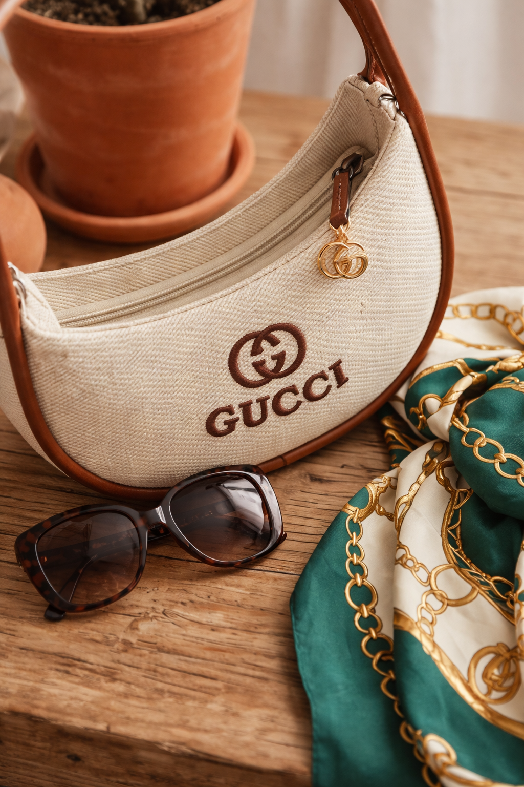 Curve Mini Handbag- Cream