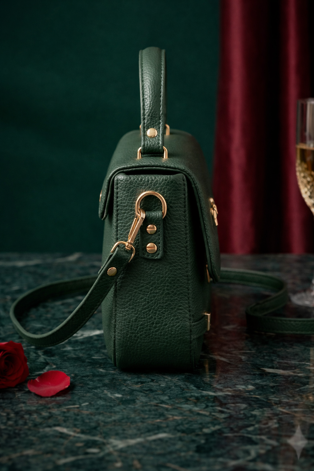 Chic Carry Handbag – Forest Green