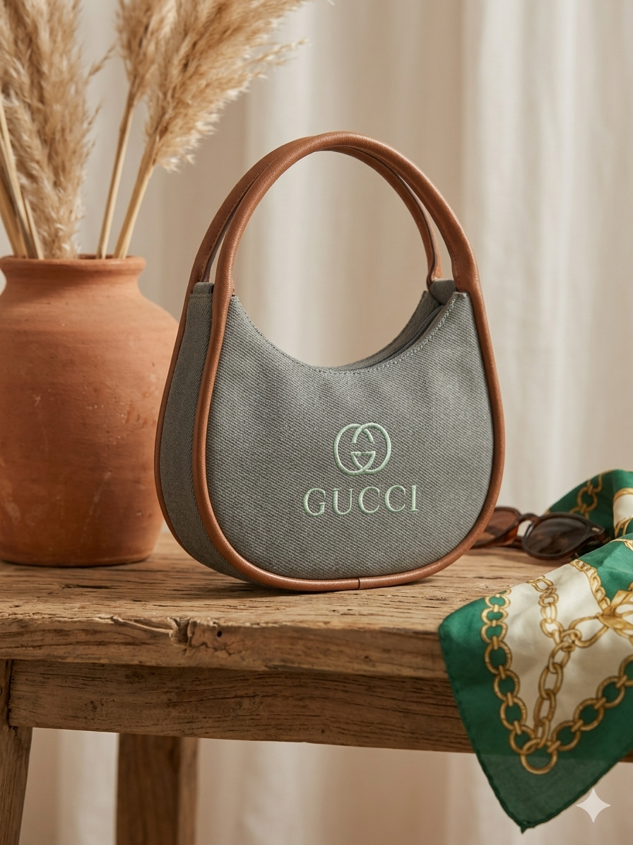 Curve Mini Handbag- Grey