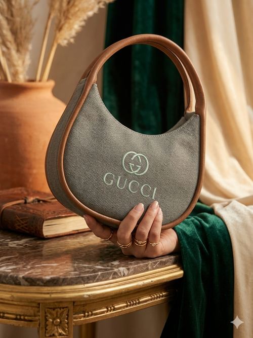 Curve Mini Handbag- Grey